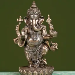 Ekaa Handicrafts Multicolour Bonded Bronze Lord Ganesha Murti-picture-33