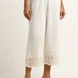 Utsa by Westside Off-White Crochet-Detailed Palazzos-picture-21