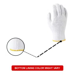 GENERIC Cotton Knitted Gloves Heavy Duty (Pack of 3 Pairs) image 2