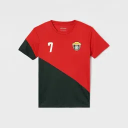 Fame Forever by Lifestyle Boys Red Color Block Pattern T-Shirt-picture-19