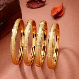 Anouk Set Of 4 Gold-Plated Traditional Bangles-image-65