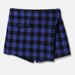 United Colors of Benetton Girls Blue & Black Checks Skort-picture-38