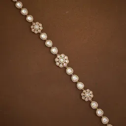 Kushal's Fashion Jewellery White Victorian Polished Kundan Tikka For women-picture-37