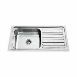 Jayna Signature Collection Jupiter 42x20 inch Glossy Finish Stainless Steel Single Bowl Kitchen Sink with Drain Board, SBSD 06 (DX)-picture-11