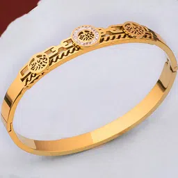 Ashnera Women Gold-Plated Stainless Steel Cuff Bracelet image 4