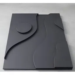 VAH Kya Bat Hai !! Black Textured Abstract 3D Boho Plaster Wall Hangings image 3