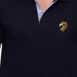 LA MILANO Men Polo Collar Applique Slim Fit T-shirt image 2