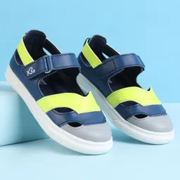 Babyoye Slip On Casual Shoes with Velcro Closure - Blue-image-13