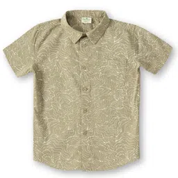 JusCubs Cotton Woven Half Sleeves Abstract Printed Shirt - Beige-picture-24
