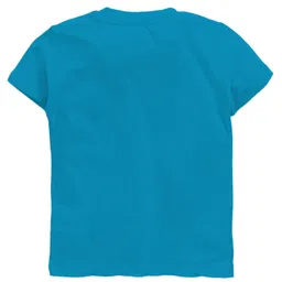 Zeezeezoo Half Sleeves Bua Baby Theme My Bua Loves Me More Than Pav Bhaji Printed Tee - Blue image 3