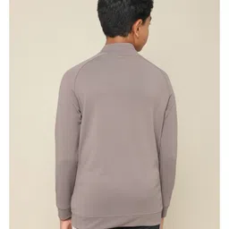 Technosport Knit Full Sleeves Solid Sun Protection & Breathable Windcheater Sports Jacket - Purple image 3