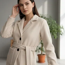 Rigo Stand Collar Plus Size Single-Breasted Overcoat image 4