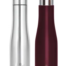 Speedex Silver & Maroon 2 Pieces Stainless Steel Water Bottle - 1000 ml Each-picture-25