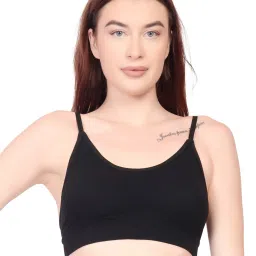 Spiaty Black Solid Full Coverage Lightly Padded Bra image 5