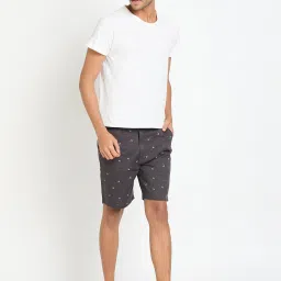 Club York Dark Grey Regular Fit Printed Shorts image 5