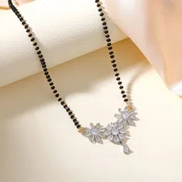 Estele Rhodium-Plated Crystals Mangalsutra-picture-30