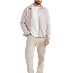 Rare Rabbit Beige Regular Fit Solid Jacket image 5