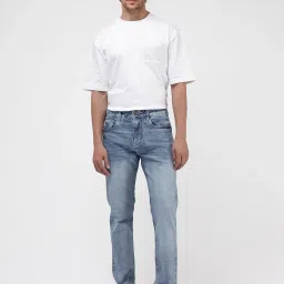 Rare Rabbit Blue Regular Fit Solid Jeans image 5