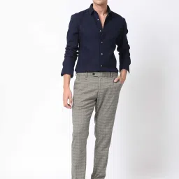 Rare Rabbit Blue Regular Fit Solid Shirt image 5