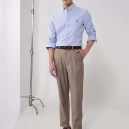 Rare Rabbit Blue Regular Fit Solid Shirt image 5