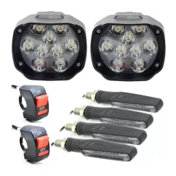 A4S 9 LED Fog Light with ON/OFF Switch and Indicator Lights -White (Pack of 8)-picture-35