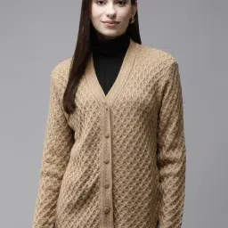Cayman Beige Self Design Sweater-picture-18