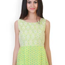 Belle Fille Lime Green Printed Top-image-67