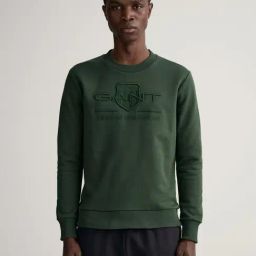 GANT Green Full Sleeves Round Neck Sweatshirt-picture-40