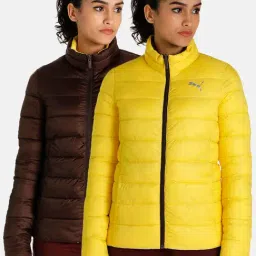 Puma Brown & Yellow Regular Fit Reversible Jacket-image-13