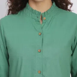 R&B Green Cotton Relaxed Fit Tunic image 5