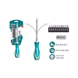 Total THT250FL1206 12 pcs Flexible Shaft Screwdriver Set (Pack of 12 pcs) image 3