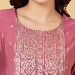 Rangmanch by Pantaloons Pink Printed A Line Kurta image 5