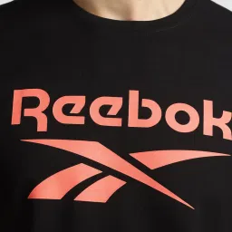 Reebok Black Regular Fit Printed T-Shirt image 5