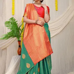 amirat Woven Design Zari Pure Silk Banarasi Saree-picture-34