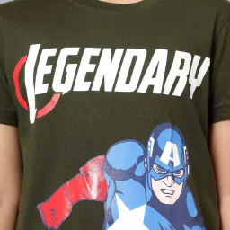 Cantabil Kids Olive & Blue Printed T-Shirt image 5