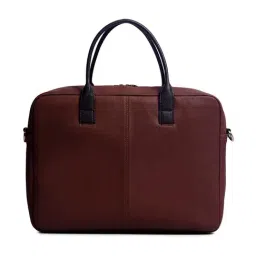 Gauge Machine Tan Textured Medium Leather Laptop Bag image 3