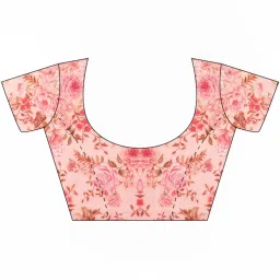 Taneira Pink Embroidered Saree With Unstitched Blouse image 5