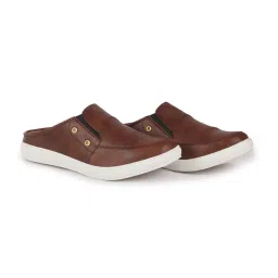 Fausto Men's Brown Mule Shoes image 5