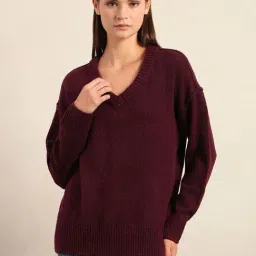 Vero Moda Wine Regular Fit Sweater-image-3