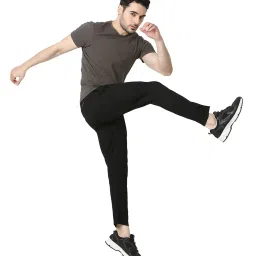 UnderJeans by Spykar Elephant Grey Regular Fit Solid T-Shirt image 5