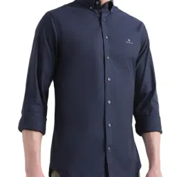 Gant Navy Cotton Slim Fit Shirt-picture-22