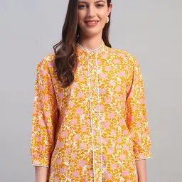 Cantabil Women Floral Print Mandarin Collar Top-picture-38