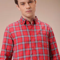 The Indian Garage Co Men Slim Fit Opaque Checked Casual Shirt-picture-39
