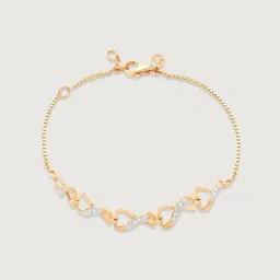 Mia by Tanishq 14k (585) Diamond Yellow Gold Bracelet for Women image 3