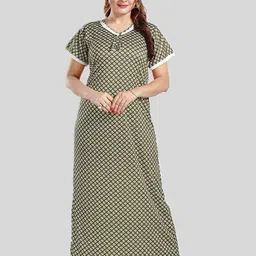 Gutthi Women Green Nightdress-picture-6
