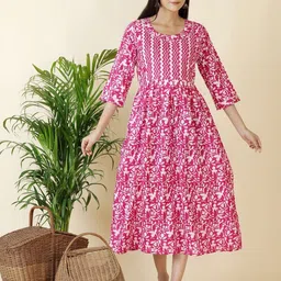 Pakiza Enterprises Women Fit & Flare Midi Dress-image-96