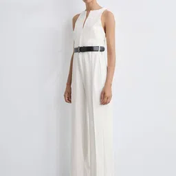 MANGO Round Neck Basic Jumpsuit With Belt-picture-35