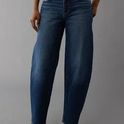 AMERICAN EAGLE OUTFITTERS Women Mid-Rise Low Distress Light Fade Jeans-image-50