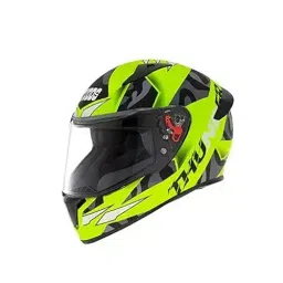 Studds N9 Matt Neon Yellow Large (580 mm) Full Face Helmet, Thunder D7 Decor-image-11