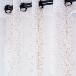 Parda Online Gold-Toned Set of 4 Sheer Window Curtain image 4